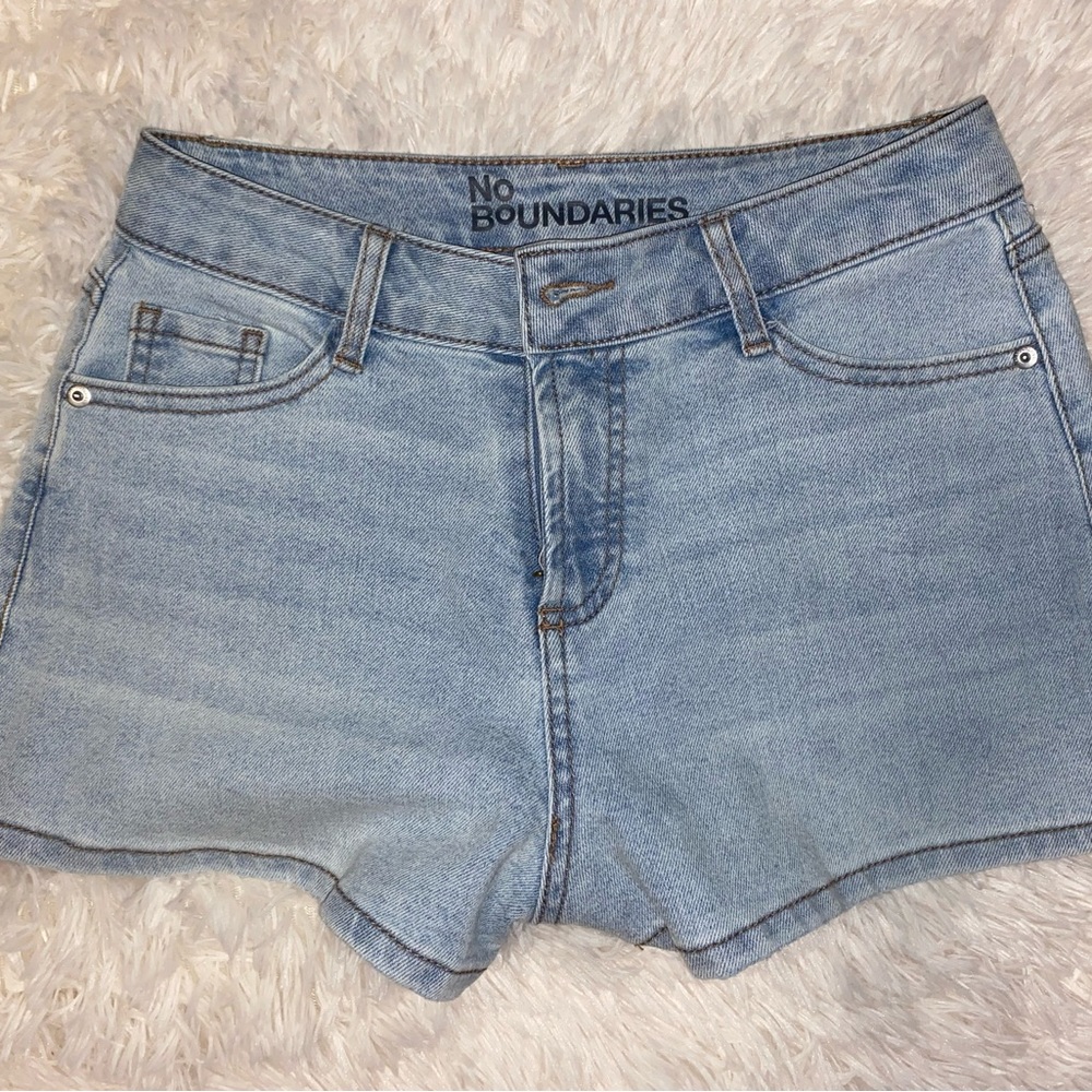 Sky Blue Jean Shorts